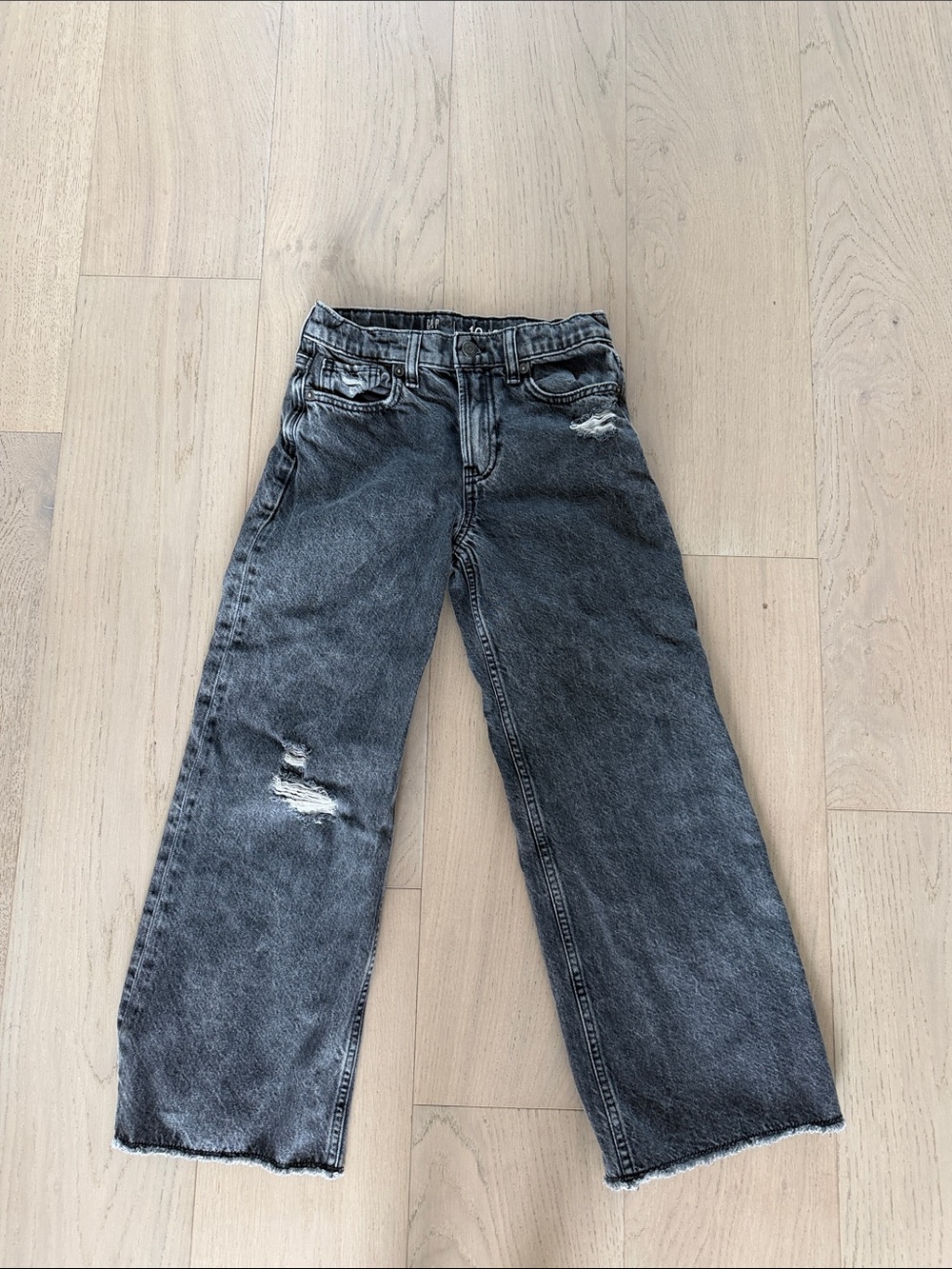 GAP Black Washed Distressed Kids Jeans